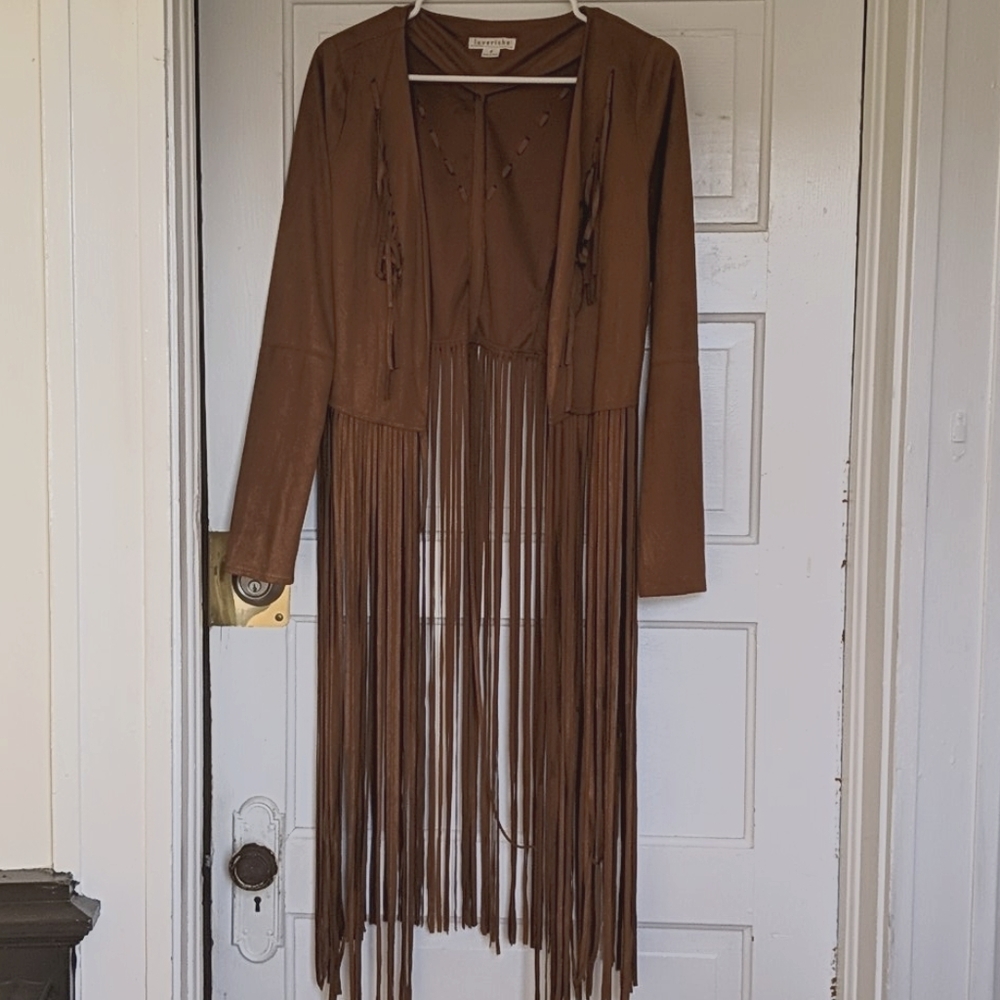 Suede fringe jacket